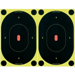 Birchwood Casey 34710 Shoot-N-C  Self-Adhesive Paper Handgun Black/Yellow 2- 7" Silhouette Includes Pasters 6 Pack