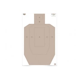 Birchwood Casey 37029 EZE-Scorer  IPSC Silhouette <em>Paper</em> Hanging Universal 23" x 35" Tan 5 Pack