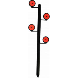 <em>Birchwood</em> <em>Casey</em> 47424 World of Targets <em>Dueling</em> <em>Tree</em> Rimfire Pistol/Rifle Black/Orange Steel Circle Standing