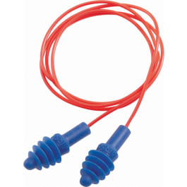 Howard Leight R01521 Corded <em>Ear</em> Plugs Air Soft 27 dB Behind The Neck Blue Foam <em>Ear</em> <em>Bud</em>s with Orange Cord for Adults 2 Pair