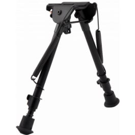 Harris Engineering Harris Bipods LM1A2 Non-Swivel L Swivel Stud, 9-13", Black Steel/Aluminum, Notched Legs, Rubber Feet