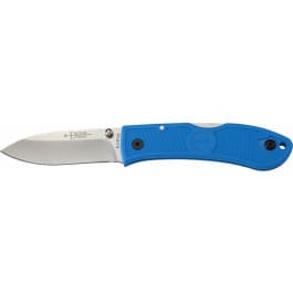 <em>Ka-Bar</em> 4062BL Dozier <em>Hunter</em> Folder 3" AUS-8A Stainless Steel Drop Point Glass Filled Nylon Blue