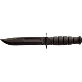 <em>Ka-Bar</em> 1256 Fighting/Utility  5.25" Fixed <em>Clip</em> <em>Point</em> Plain 1095 Cro-Van Blade/Black Kraton G Handle Includes Sheath