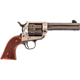 Cimarron PP410LSFW Uberti Frontier 45LC 4.75 Silver Frame Laser Revolver