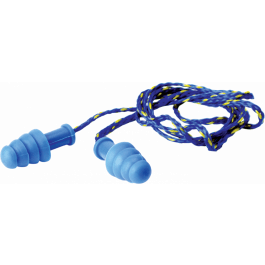 Walker's GWPTPRCORDBL Corded Foam <em>Ear</em> Plugs 27 dB In The <em>Ear</em> Blue <em>Ear</em> <em>Bud</em>s with Blue & Yellow Cord Adult