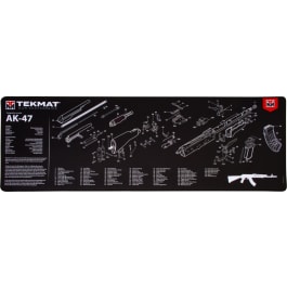 Tekmat R44AK47 AK-47 Ultra Premium Cleaning Mat AK-47 Parts Diagram 44" x 15" Black/White