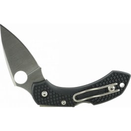 <em>Spyderco</em> C28PBK2 <em>Dragonfly</em> <em>2</em>  <em>2</em>.25" Folding Clip Point Plain VG-10 SS Blade Black FRN Handle Includes Pocket Clip