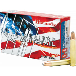 Hornady American Whitetail 350 Legend 170gr InterLock Soft Point Brass Case 20 Rounds.