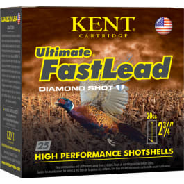Kent Cartridge Kent Cartridge K202UFL286 Ultimate Fast Lead 20GA 2.75" 1oz #6 Shot - 25SH Box