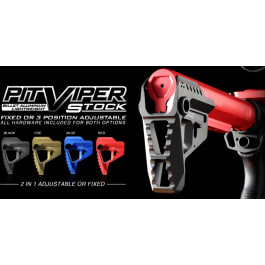 Strike Industries VIPERPITBK Pit Viper Stock  AR-Platform Black Aluminum/Steel