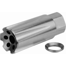 TacFire MZ1020SS Linear Compensator Stainless Steel with 1/2"-28 tpi Threads, 2.05" OAL & 0.87" Diameter for 5.56x45mm NATO AR-15
