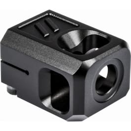 ZEV COMPPROV2B Pro V2 Compensator Black Hardcoat Anodized Aluminum with 1/2"-28 tpi Threads - 9mm Glock 19 Compatible