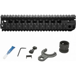 Bravo QRF10556BLK BCMGunfighter AR-15 Quad Rail 10" 6061-T6 Aluminum Black Hard Coat Anodized