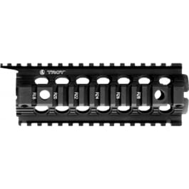Troy Ind SRAIDIDD7BT00 Battle Rail Drop-In Enhanced 7" 6005A-T6 Aluminum Black Anodized for M16, M4