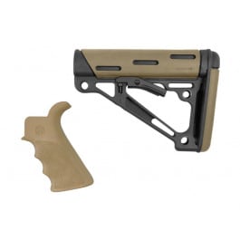 Hogue AR-15/M-16 Kit - Finger Groove Beavertail Grip & OverMolded Collapsible Buttstock - Flat Dark Earth - 15356