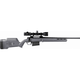 Magpul MAG931-GRY Hunter American Short Action Stock Ruger American Reinforced Polymer/Anodized Aluminum Gray M-LOK Slots