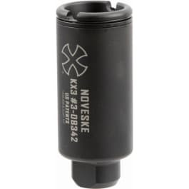 Noveske 5000517 KX3 Flash Suppressor 5.56mm 1.35" Dia 1/2x28 tpi Black Nitride