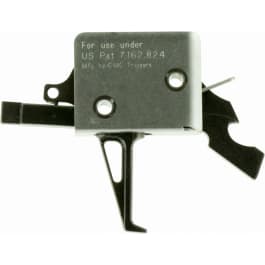 CMC Triggers 91507 Drop-In  Flat Trigger with 3.50 lbs Draw Weight & Black/Silver Finish for AR-15/AR-10