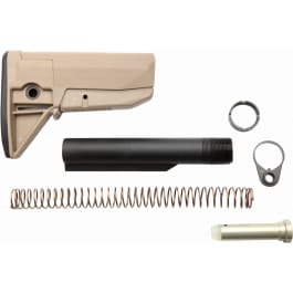 <em>Bravo</em> GFSKMOD0FDE BCMGunfighter AR-15 Mod 0 Stock <em>Kit</em> Polymer/Aluminum Flat Dark Earth
