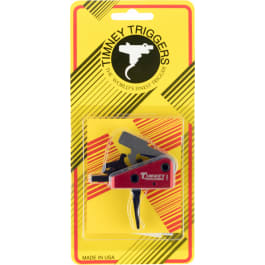 Timney <em>Trigger</em>s 662S-ST AR Targa <em>2</em>-<em>Stage</em> Short Straight <em>Trigger</em> Steel w/Aluminum Housing Black/Red