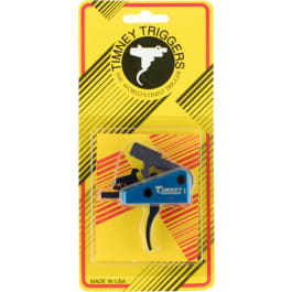 Timney <em>Trigger</em>s 663S AR Targa <em>2</em>-<em>Stage</em> Long Curved <em>Trigger</em> Steel w/Aluminum Housing Black/Blue