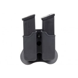 Bulldog Cases Bulldog PGM Mag Holder Paddle Style made of Polymer with Black Finish compatible with Most Glock Mags for Ambidextrous Hand