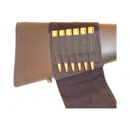 GrovTec US Inc GTAC83 <em>Buttstock</em> <em>Cartridge</em> <em>Holder</em>  with Flap <em>Rifle</em> 6rd Rounds Black Cordura