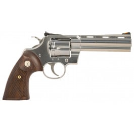 Colt Defense PYTHONSP5WTS Python .357MAG 5" SS Adjustable Sight Walnut Revolver