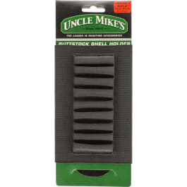 Uncle Mike's 88481 <em>Buttstock</em> <em>Shell</em> <em>Holder</em>  made of Nylon with Black Finish & Sewn-On Elastic Loops Holds up to 9rds for <em>Rifles</em>