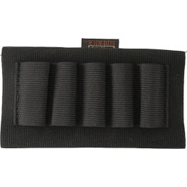 Uncle Mikes Uncle Mike's Buttstock Shell Holder Shotgun Black Nylon Holds 5 Shells Elastic Sleeve