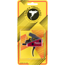 Timney <em>Trigger</em>s 662S AR Targa <em>2</em>-<em>Stage</em> Short Curved <em>Trigger</em> Steel w/Aluminum Housing Black/Red