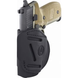 1791 Gunleather 1791 Gunleather 4WH5SBLL 4-Way IWB/OWB 05 Stealth Black Leather Belt Clip Fits S&W M&P/Springfield XD/Glock 17/HK VP9 Left Hand