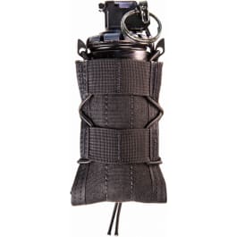 <em>High</em> Speed Gear 13TA10BK TACO Mag Pouch Single Style made of Nylon with Black Finish & Belt Mount Type compatible with Rilfe Mags