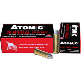 Atomic Ammunition Atomic 451 Cowboy Action 38 Special 125 gr Lead Round Nose Flat Point (LRNFP) - 50rd Box