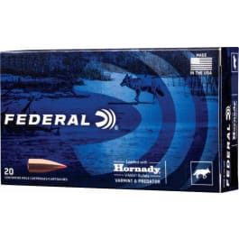 Federal Federal V22250VM2 Standard Varmint & Predator 22-250 Rem 55 gr Hornady V-Max (VMX) - 20rd Box