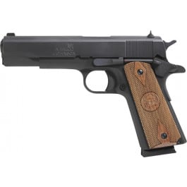 Iver Johnson Arms 1911A1 1911 A1 Government 70 Series 45 ACP 5" 8+1 Blued Steel Frame & Slide with Walnut Grip