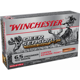 Winchester Winchester Ammo X65DSLF Deer Season XP Copper Impact 6.5 Creedmoor 125 gr Copper Extreme Point - 20rd Box
