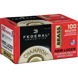 Federal WM51991 9mm Brass 115 FMJ - 100rd Box