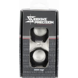 Seekins <em>Precision</em> 0010620012 Scope Ring Set  For Rifle Picatinny Rail High 30mm Tube Black Anodized Aluminum