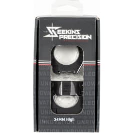Seekins <em>Precision</em> 0010630006 Scope Ring Set  For Rifle Picatinny Rail High 34mm Tube Matte Black Anodized Aluminum