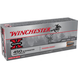 Winchester Ammo X4501 Super X 450 Bushmaster 260 gr Power-Point (PP) - 20rd Box