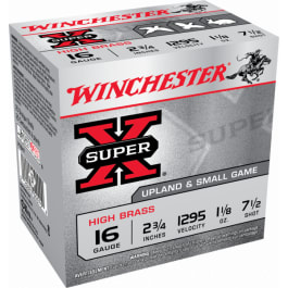 Winchester Ammo X16H7 Super-X High Brass 16GA 2.75" 1 1/8oz #7.5 Shot - 25sh Box