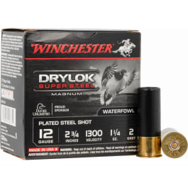 Winchester Winchester Ammo XSM122 Drylock Super Steel Magnum 12GA 2.75" 1 1/4oz #2 Shot - 25SH Box