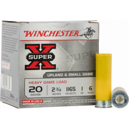 Winchester Winchester Ammo XU20H6 Super-X Heavy Game Load 20GA 2.75" 1oz #6 Shot - 25SH Box