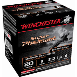 Winchester Winchester Ammo X203PH6 Super Pheasant HV High Brass 20GA 3" 1 1/4oz #6 Shot - 25SH Box