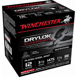 Winchester Winchester Ammo SSH12LHBB Drylock Super Steel High Velocity 12GA 3.5" 1 1/2oz BB Shot - 25SH Box