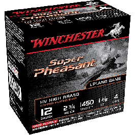 Winchester Winchester Ammo X12PHV4 Super Pheasant HV High Brass 12GA 2.75" 1 3/8oz #4 Shot - 25SH Box