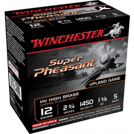 Winchester Winchester Ammo X12PHV5 Super Pheasant HV High Brass 12GA 2.75" 1 3/8oz #5 Shot - 25SH Box