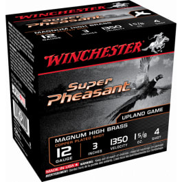 Winchester Winchester Ammo X123PH4 Super Pheasant Magnum High Brass 12GA 3" 1 5/8oz #4 Shot - 25sh Box