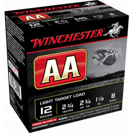 Winchester Winchester Ammo AA128VP AA Light Target Load 12 Gauge 2.75" 1 1/8 oz 8 Shot (Value Pack) - 100SH Box